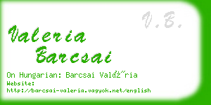 valeria barcsai business card